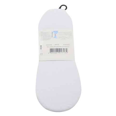 LA Collection 3X Pack Ladies Invisible Socks_White+