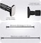 Rubik Shower Curtain Rod Adjustable 110-200cm Thick &amp; Extendable 25mm Telescopic Length Tension Bar Painted Surface No Drill Type for Bathroom Shower Bathtub Cabinet (Black, 110cm to 200cm)