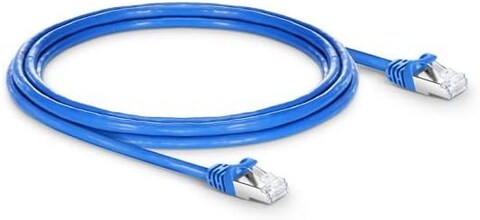 DKURVE CAT6A SSTP/SFTP Booted 10Gigabit/Sec 550MHZ Copper Ethernet Cable -  Patch cord  3 Meter - BLUE