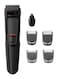 Philips Multigroom Series 3000 6 In 1 Face Shaver, Black, MG3710/15 (Rectangle, Stainless Steel, Beard, Ear, Eyebrow, Nose, 60 Min, Integrated)
