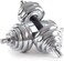 ULTIMAX 30 Kg Chrome Dumbbell Set Adjustable Dumbbells Barbell with Connector Options Each Other Convertible for Home Gym Office Exercise Fitness -Silver