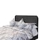 In House Lamar Velvet Bed Frame - Single - 200x120 cm - Dark Gray