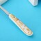 Lihan 6Pcs Ramadan Designed Dessert Spoons (S), Gold Plasted Design Plating Stainless Steel 15X2X15Cm Spoons For Cake Spoon, Dessert Spoons, Easy To Clean, Dishwasher Safe