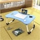 LINGWEI Laptop Table Laptop Desk Lap Tray Computer Desk Study Table Foldable Portable Laptop Bed Table Reading Table computer desk laptop desk Blue