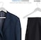 ZOBER High-Grade White Wooden Suit Hangers with Non Slip Pants Hanger Bar (20 Pack) Smooth Finish Solid Wood Coat Hanger