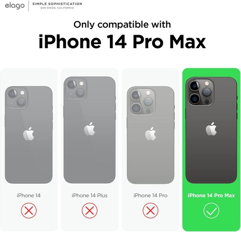 Elago Armor for iPhone 14 Pro Max Military Grade case cover with Carbon Fiber Patern - Dark Green