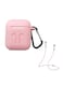 Generic Protective Case Cover With Strap Holder For Apple Airpods Pink