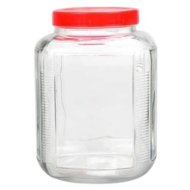 Bon Appetit Square Glass Jar With Screw Lid 4.5L