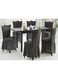 Fabienne 6-Piece Stretchable Dining Chair Cover Set Free Size Grey