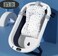 Aiwanto Baby Bath Tub Foldable Bath Tub with Temperature and Cushion and Small Toys