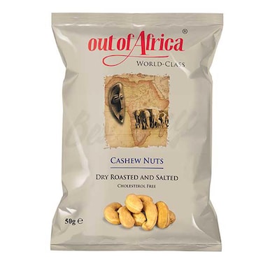 Out Of Africa Cashew Nuts 50g