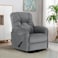 American Polo Velvet Classic Recliner Chair - Grey - American Polo