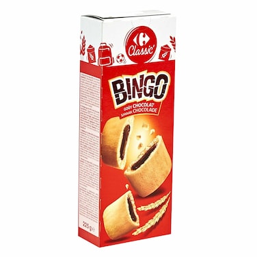 Carrefour Classic Bingo Chocolate Filled Biscuits 225GR