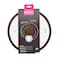 Fissman Lid Arcades 28 cm With Dark Brown Marble Silicone Rim (Glass)