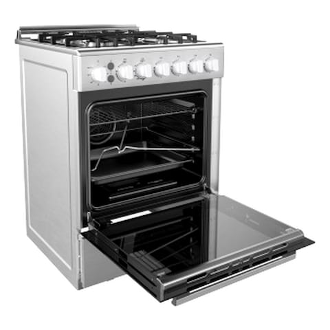 Midea 4 Burner Cooker With Multifunctional Oven EME6060-C Silver 60x60cm