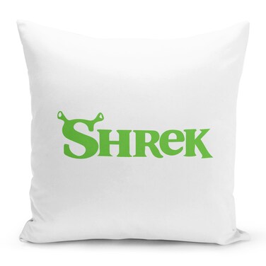 Loud Universe - Shrek Logo type White Pillow With Stuffing