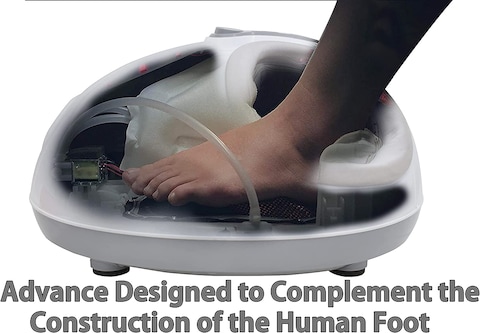 Sky Land Foot Massager With Heating-Function, Air Compression, Pressing, Kneading, Scrapping, Rolling And Shiatsu-Em-2194, Whitegray