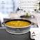 LIFE SMILE Shallow Pot with Lid   Non Stick PFOA FREE Granite Coating Frying Pan   Oven Safe   Dishwasher Safe   Double Handle (28 CM (3.9 Liters), Black)