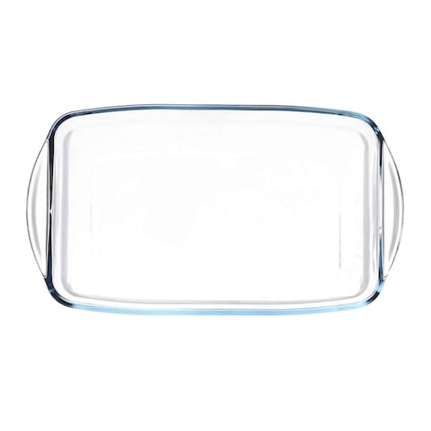 Pasabahce Borcam Rectangular Glass Platter - 33 Cm - Clear
