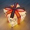 Colorful Gift Box with Warm LED Fairy Lights Openable Top Cover 25x21cm