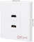 HDMI Compitable Wall Plate White 86 Type Wall Panel Socket HDtTV High Definition Digital TV Network Cable Outlet (2 Port)