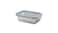 Food container with lid, rectangular stainless steel/plastic1.0 l