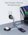Anker 100W USB C Charger, 736 GaN II Charger, 3-Port Fast Compact Wall Charger for MacBook Pro/Air, iPhone 14 Pro Max/14/13,Google, Pixelbook, ThinkPad, Dell XPS, iPad Pro, Galaxy S22/S20