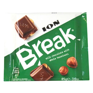 Ion Break Milk Chocolate with whole hazelnuts - 85 gram