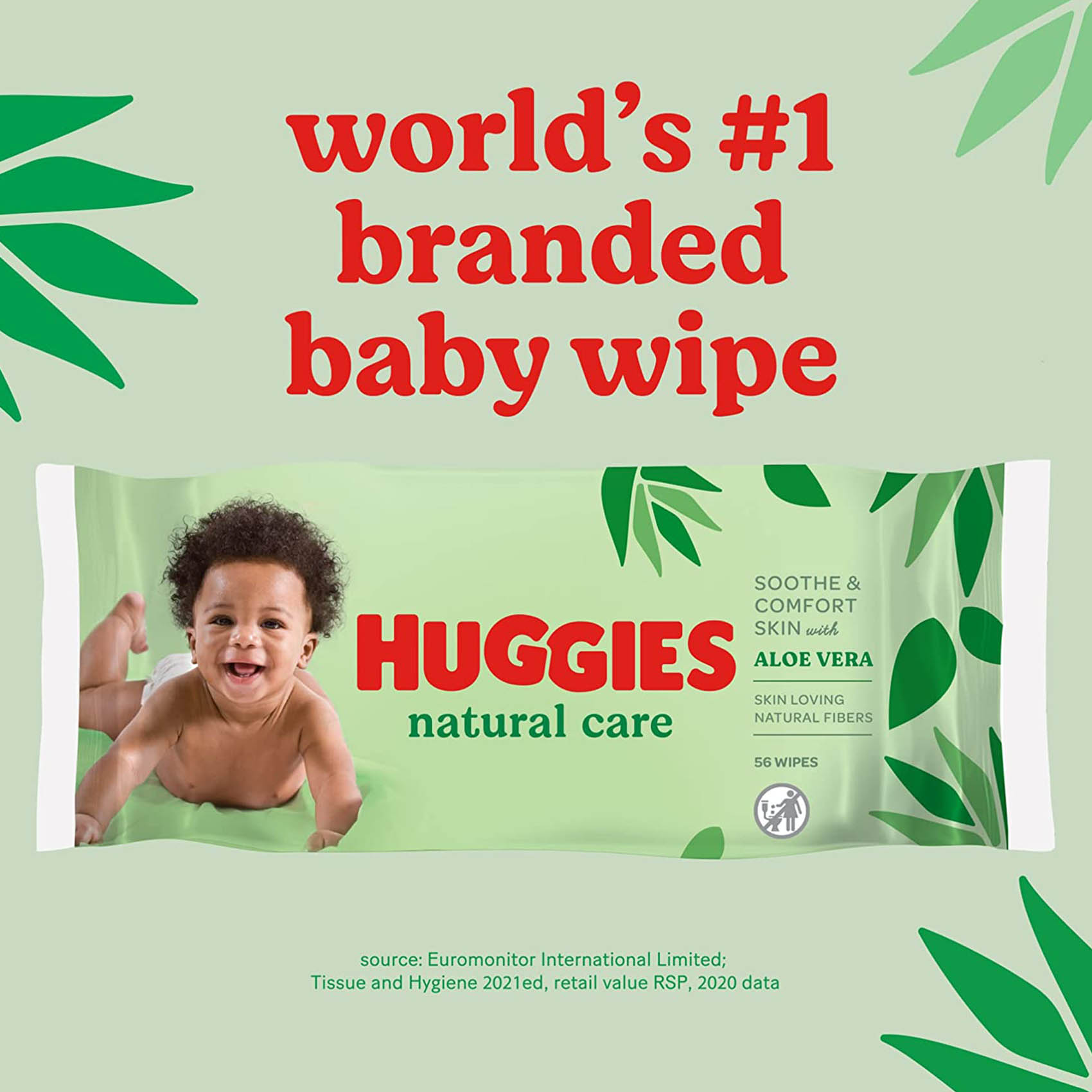 Huggies Babywipes Natural Care56&#39;S
