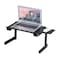 Generic-Foldable Laptop Table Stand Vented Computer Desk Bed Lap Tray 360 Degree Adjustable with Mouse Pad Cooling Fans