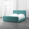 إن هاوس مارتوس هيكل سرير منجد بالمخمل - نفر ونص - 200×140 سم - تركواز