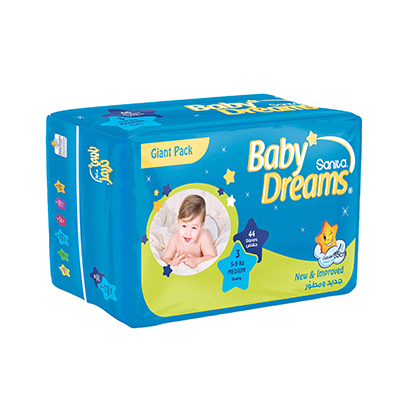 Baby Dreams Diapers Medium Giant Pack 44 Count