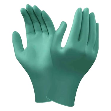Nitrile Gloves Green Single Medium