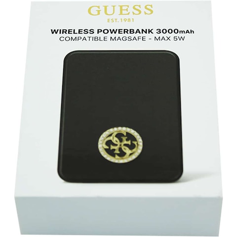 Guess GUPBM3A L4DMK Black 3000mAh Wireless Power Bank