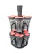Generic 12-Piece Spice Jar With Rotating Rack Clear/Black/Red