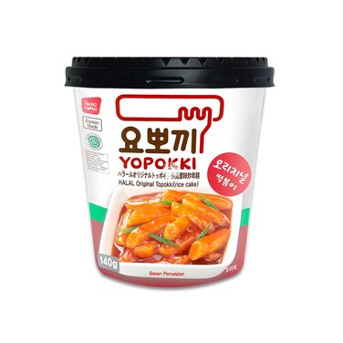 Yopokki Rice Cake Halal Original Topokki Cup 140gr
