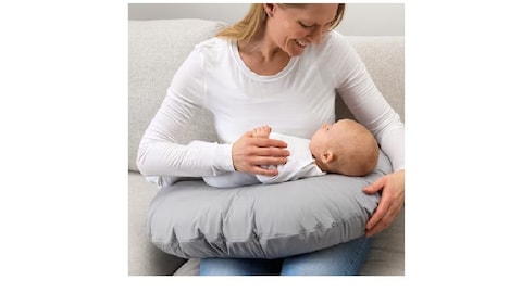 Nursing pillow, grey, 60x50x18 cm