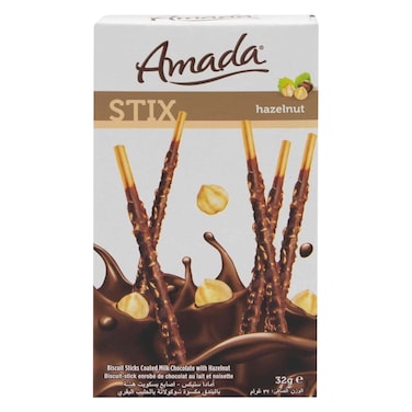 Biscolata Amada Stix Hazelnut Biscuit Sticks 32g