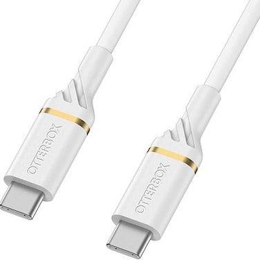 OtterBox USB-C to USB-C PD Cable 1 Meter - Durable, Tangle-Free, High Speed Charging &amp; Sync Cable 3 Amp, for MacBook, iPad Pro, Samsung, Nintendo Wii &amp; other USB-C enabled devices - White