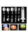 Generic 11-Piece 3D Floral Syringe Set Silver 120x25x25mm