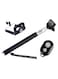 Generic - Selfie Monopod Rod With Clip And Bluetooth Shutter Remote Black/Silver