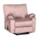 In House Velvet Rocking Recliner Chair - Light Pink - H1