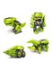 Yomym - 4-In-1 Solar Robot Drilling Machine Dinosaur Toy Kit