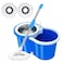 HYX Spin Mop And Bucket with Wringer Set, Floor Cleaning System, Easy Wring Foot Pedal, Stainless Steel Mop Handle
