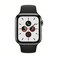 Apple Watch Series 5 GPS + Cellular 44mm Space Black Stainless Steel Case with Black Sport Band (MWWK2AE/A)