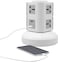 Generic 2 Layers Extension Outlet With 2 USB Ports, Universal Vertical Multi Socket, 2.8M Cord and UK-Plug Multi Charging Station (Gray)