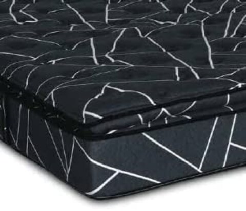 Galaxy Design Back Comfort Pocket Spring Mattress Pillow Top Mattress Black Color Size (L x W x H) 200 x 100 x 30cm Model-GDF2010-5 Year Warranty.