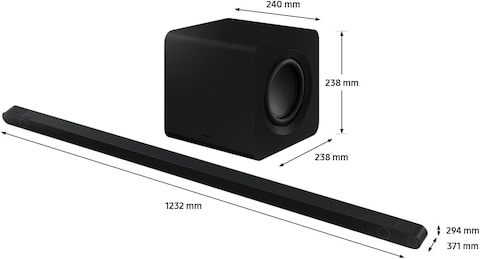 Samsung 3.1.2CH Wireless Soundbar With Dolby Atmos/DTS Virtual:x 2 Up-Firing Speakers Built In Subwoofer Bluetooth Connectivity Black - HW-S800b/ZN