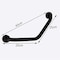 Generic Curved Type Bathroom Bathtub Handrail, Stainless Steel Chromed Shower Grab Bar Toilet Anti-Skid Safety Handle For Elderly Children Safe Angled Grab Bar Showers Round, Black
