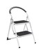 Generic Foldable Step Ladder With Rubber Handgrip White/Black 38Inch